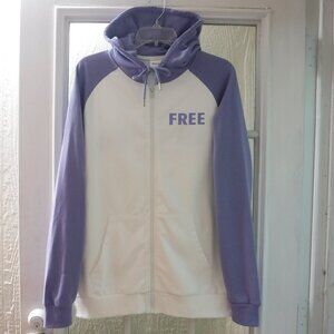 Anytree "BEHOLDER" "HABGON TO YOUR DREAMS" Lavender/White Full Zip Sweatjacket